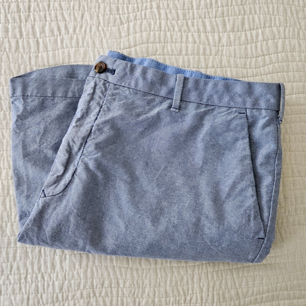 Men's Blue Casual Shorts 100%cotton Izod Size 42